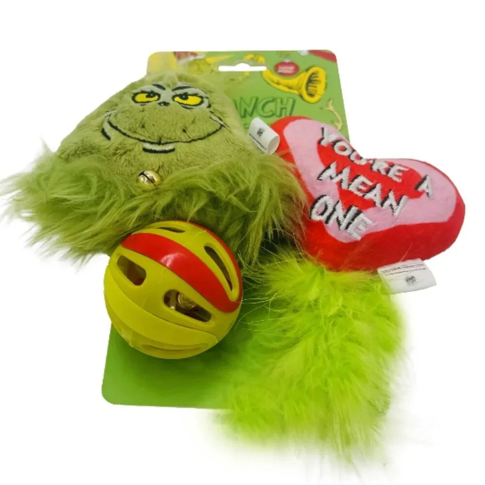 THE GRINCH 3 pack Cat Toys ( Catnip inside)